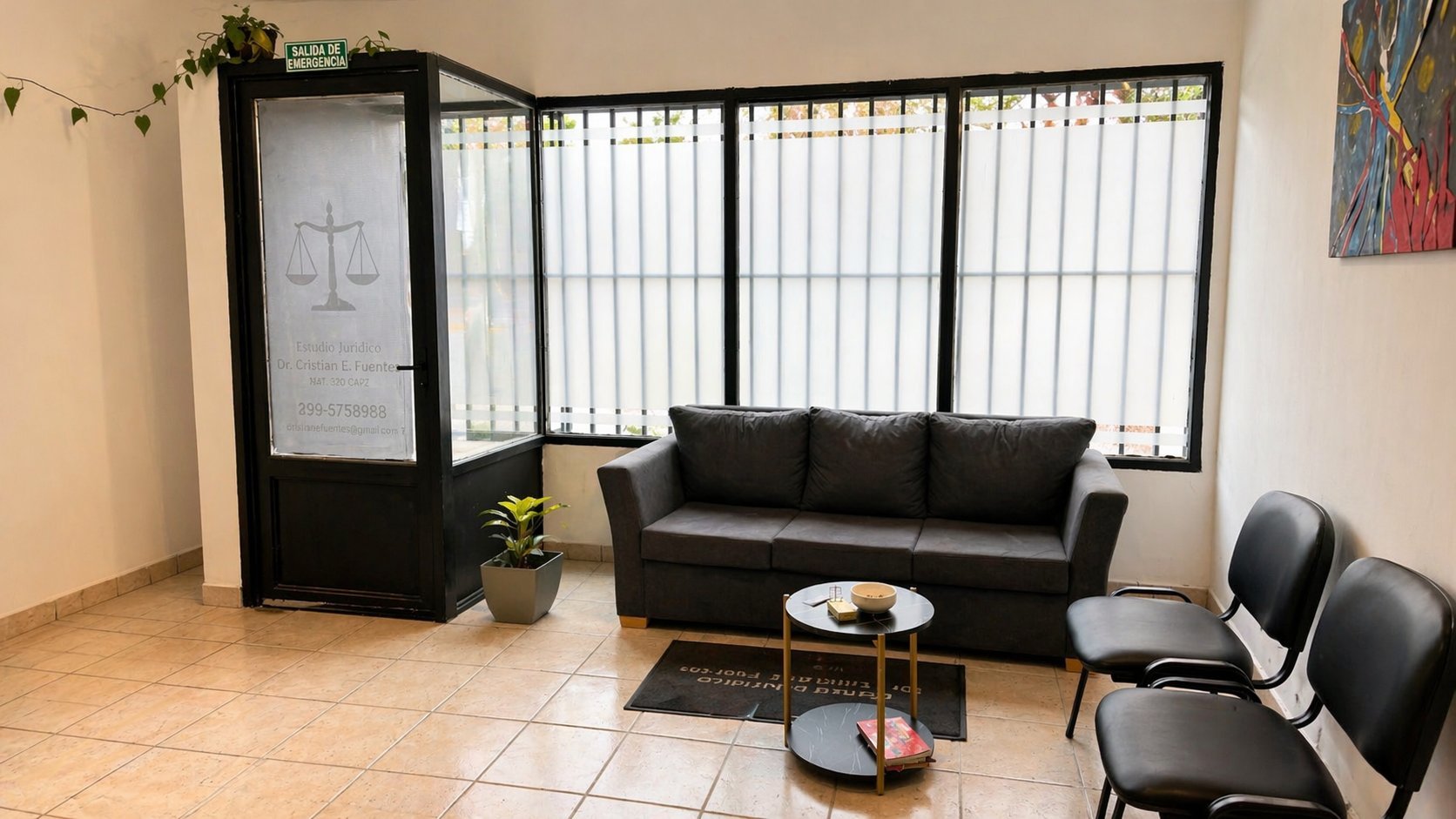 Sala de espera del estudio